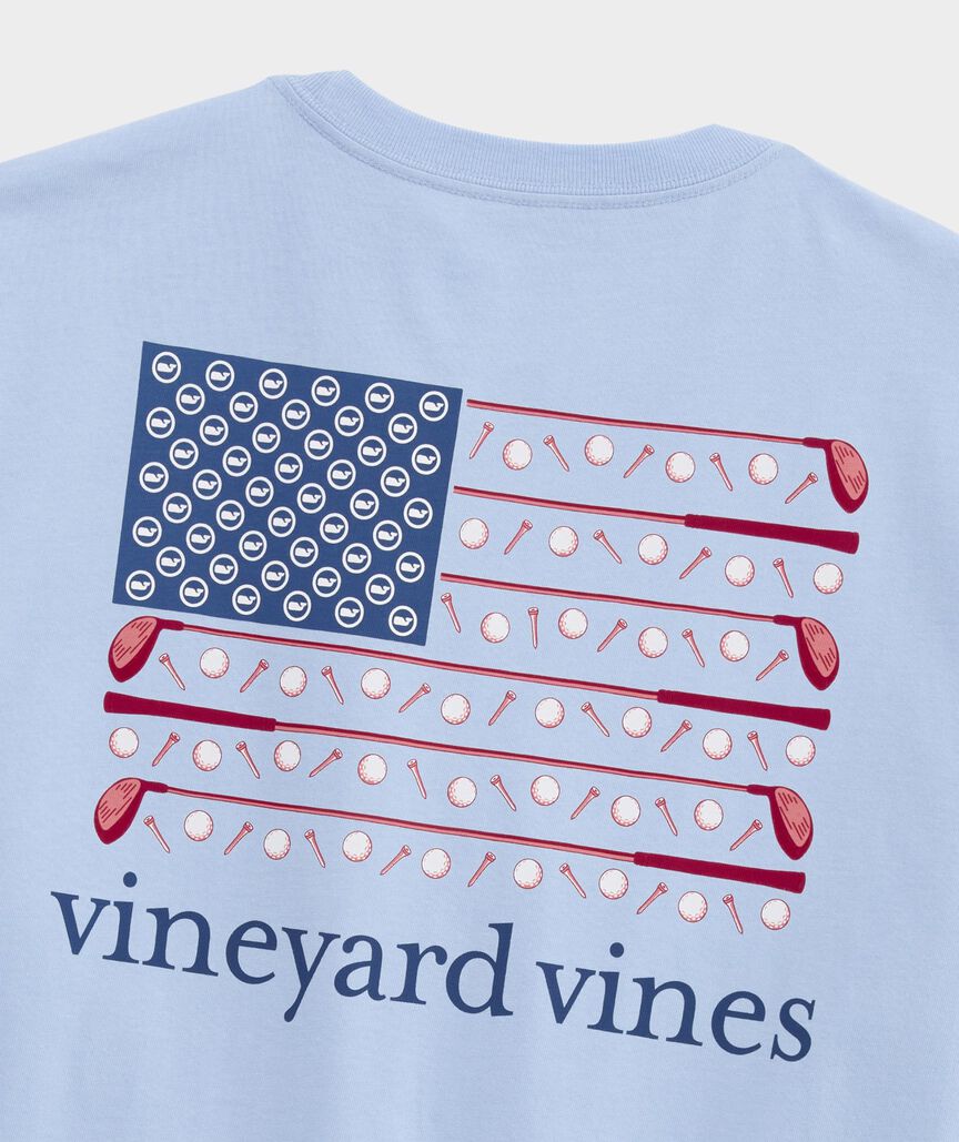 Vineyard Vines Americana Golf Flag Short-Sleeve Pocket Tee