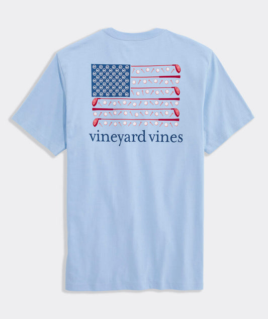 Vineyard Vines Americana Golf Flag Short-Sleeve Pocket Tee