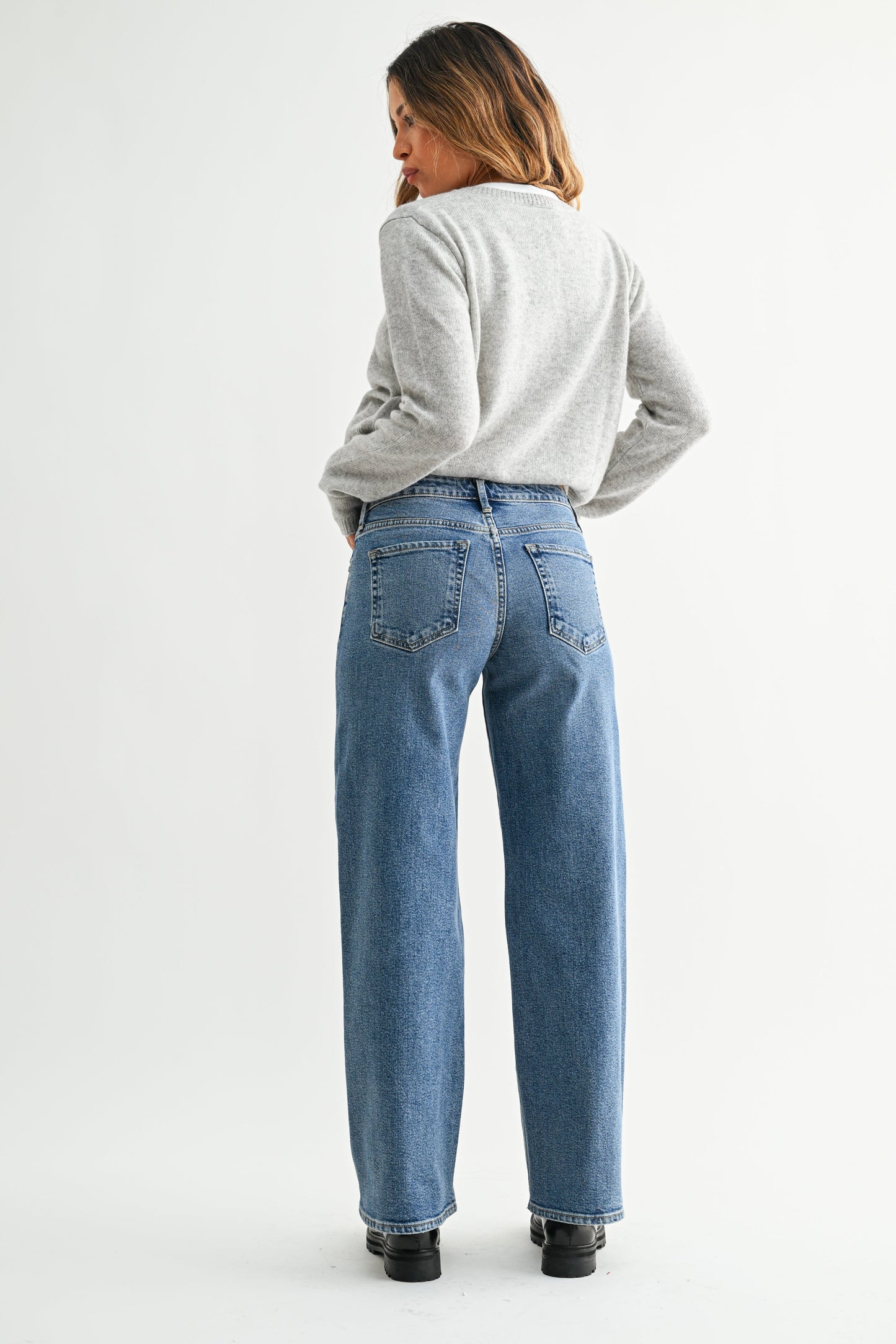 Just Black Denim The Mid Rise Wide Leg