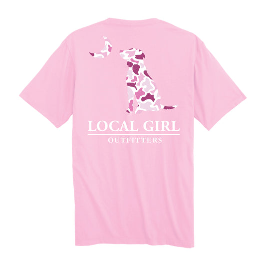 Local Girl Pink Dog and Moon SS Tee