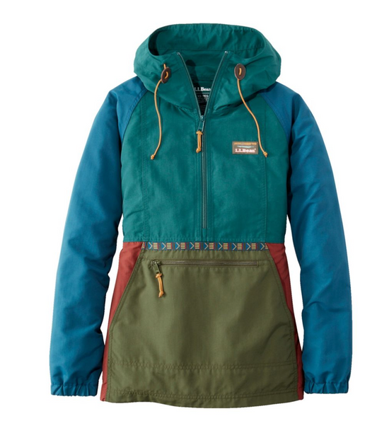 LL Bean Women's Mountain Classic Anorak, Multi-Color