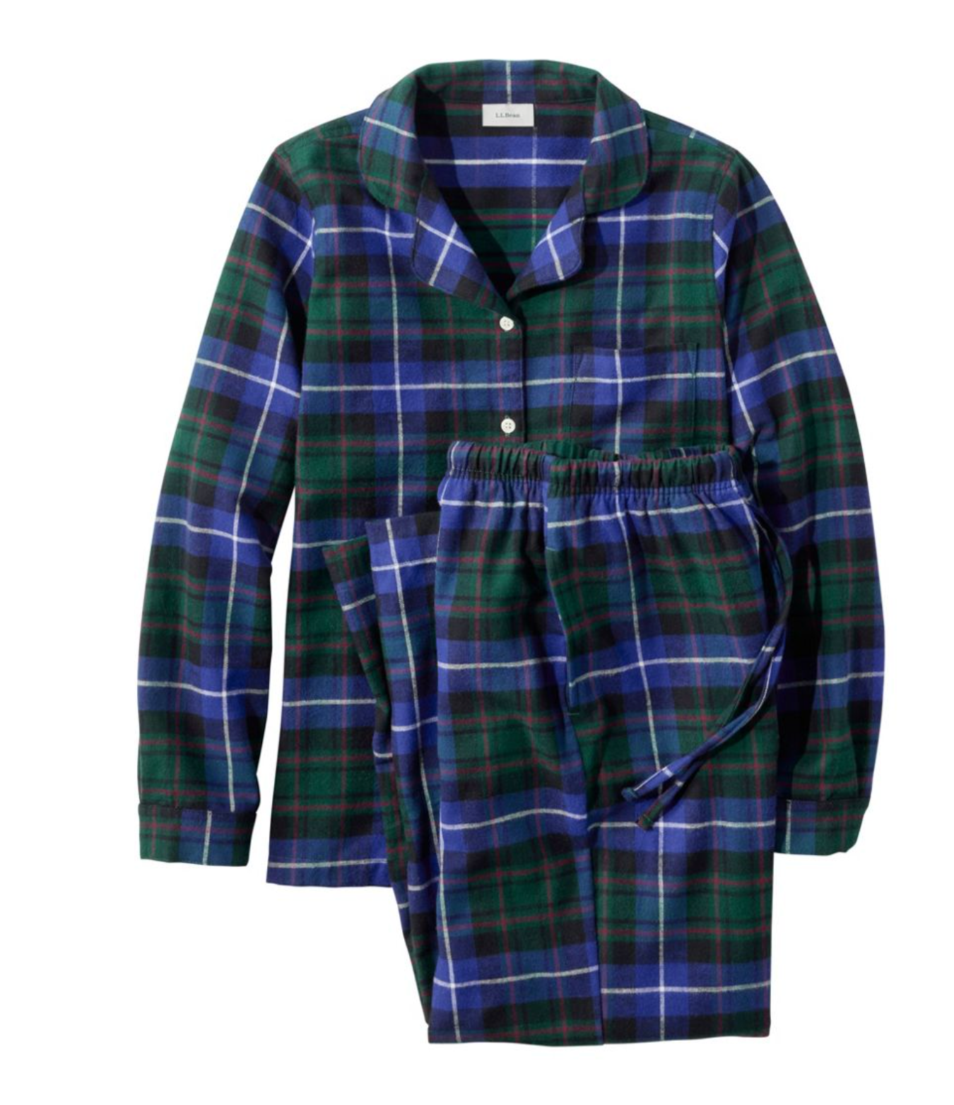 LL Bean Women's Scotch Plaid Flannel Pajamas