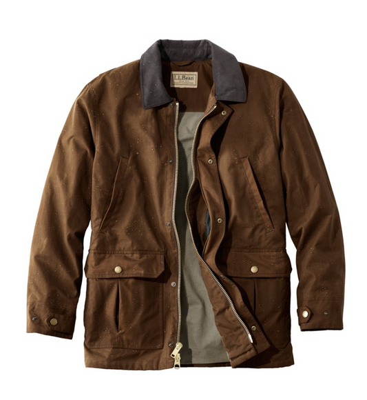 LL Bean Men's Double L Waxed-Cotton Upland Coat