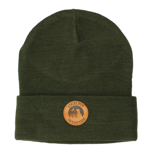 Local Boy Leather Patch Beanie