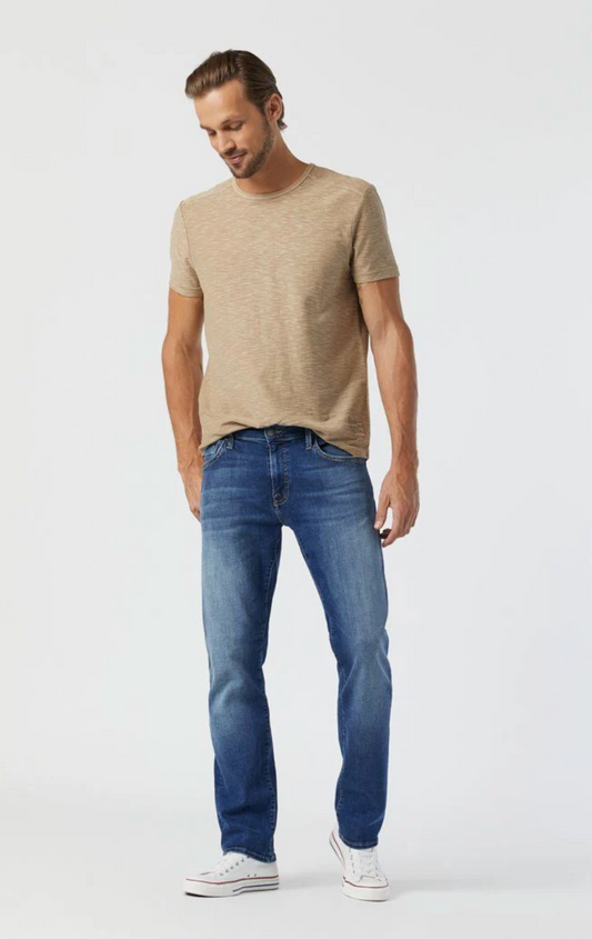 Mavi Zach Straight Leg Mid Brushed Organic Move