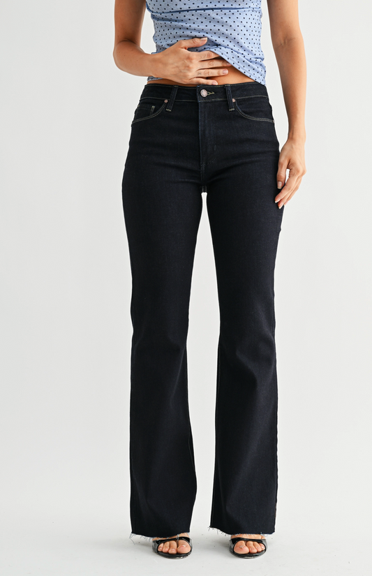 Just Black Denim HR Scissor Cut Flare