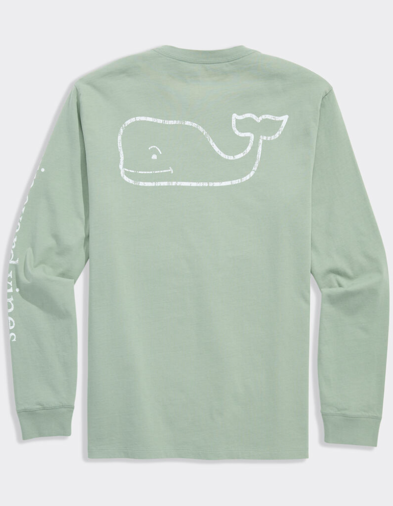 Vineyard Vines Vintage Whale Long-Sleeve Pocket Tee