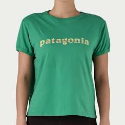 Patagonia Women's '73 Text Logo Organic Ringer T Shirt