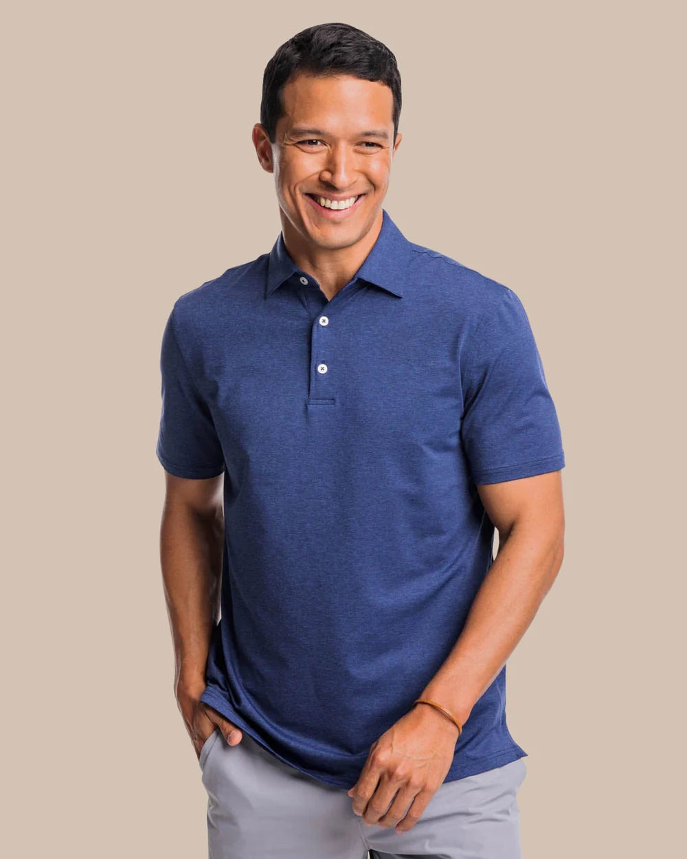 Southern Tide Breeze Performance Heather Polo