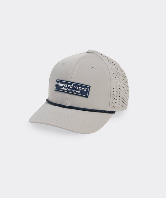 Vineyard Vines Rubber Patch Logo Box Performance Baseball Hat