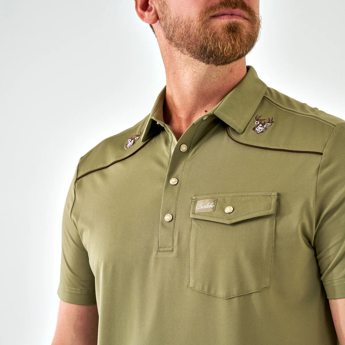Burlebo Performance Pearl Snap Polo