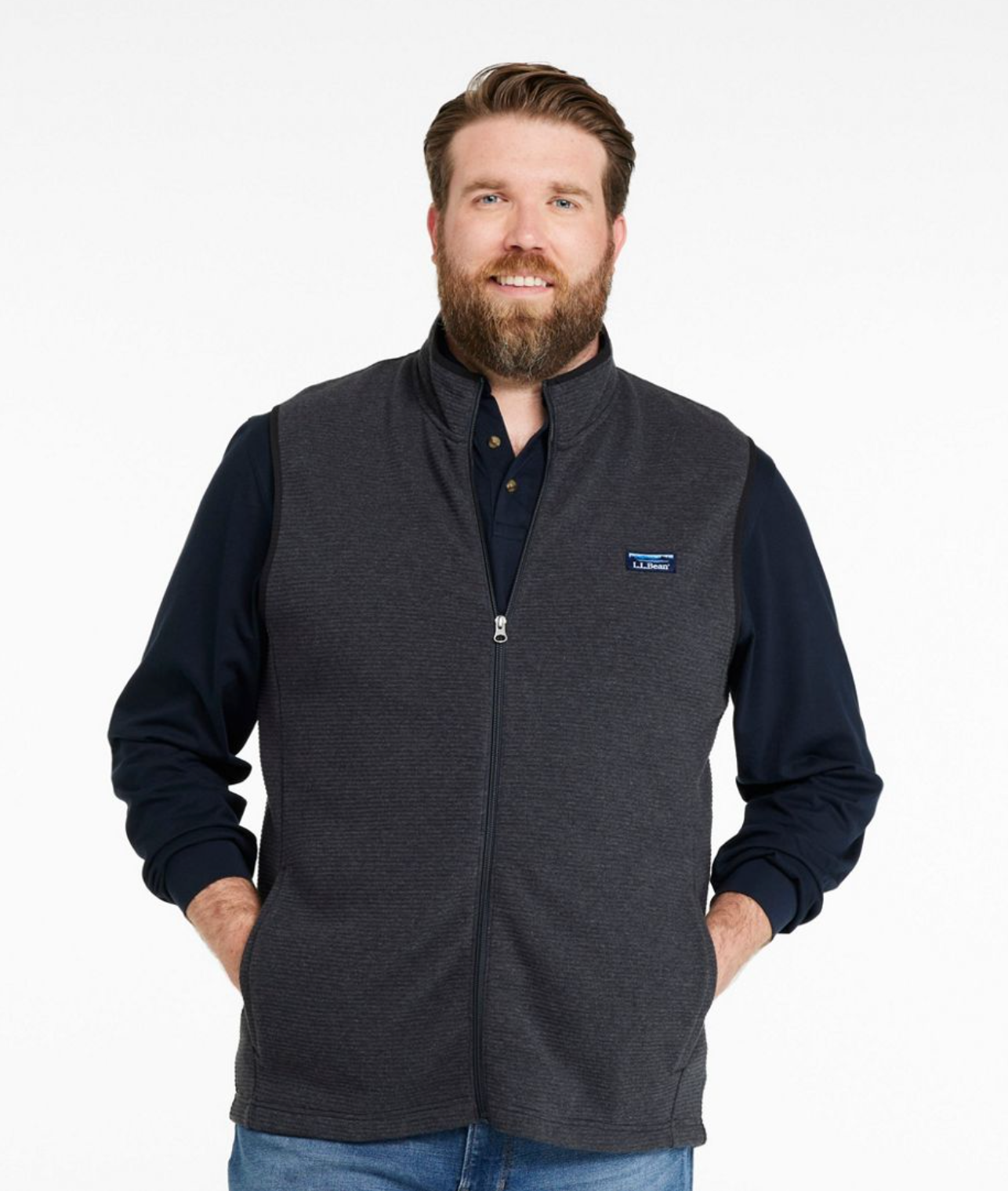 LL Bean Men's Lakewashed Double-Knit Vest