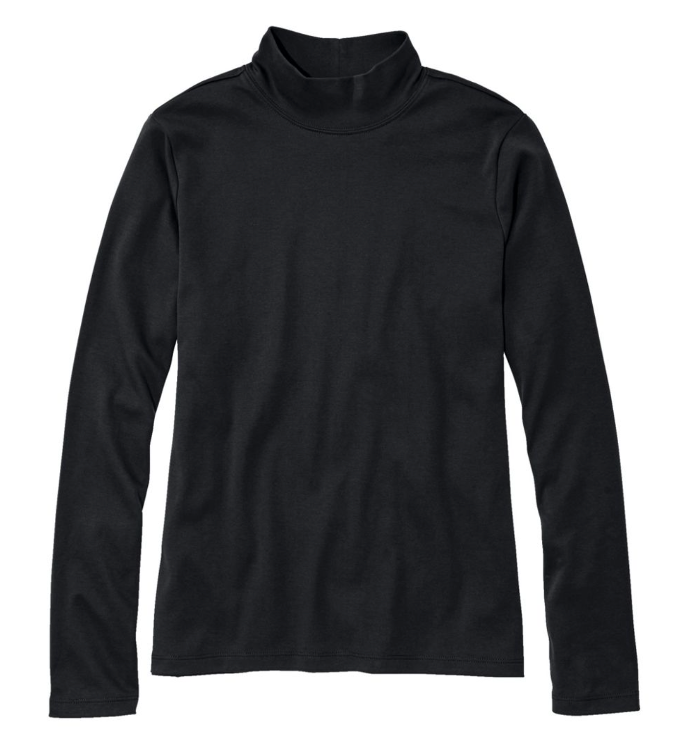 LL Bean Pima LS mockneck Tee