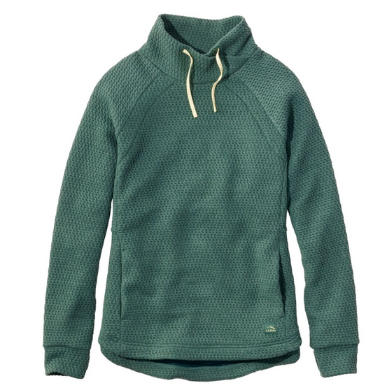 LL Bean Women's Ridgeknit Crossneck Pullover