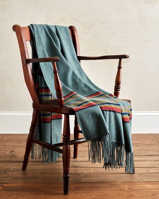 Pendleton Stripe 5th Ave Merino Wool Throw