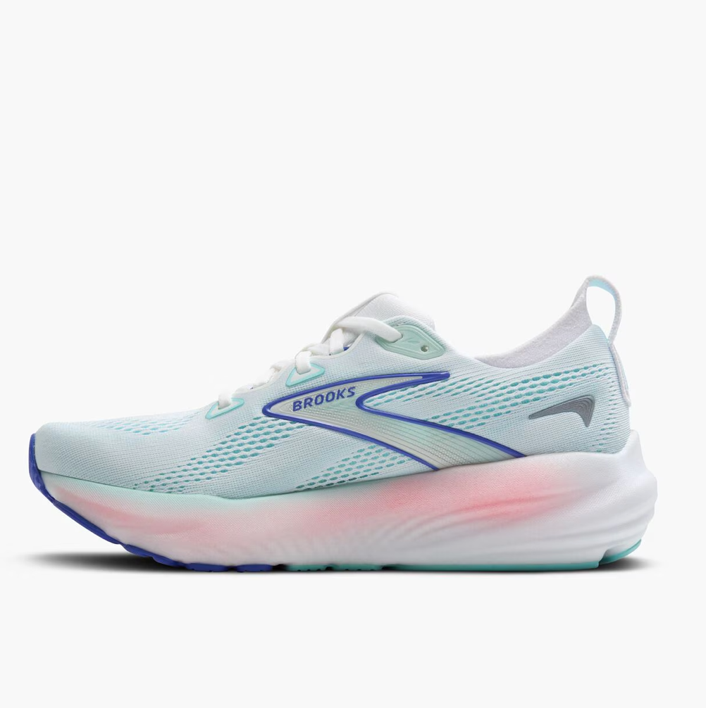Brooks Ladies Glycerin GTS 22 White/Limpet Shell/Amparo Blue