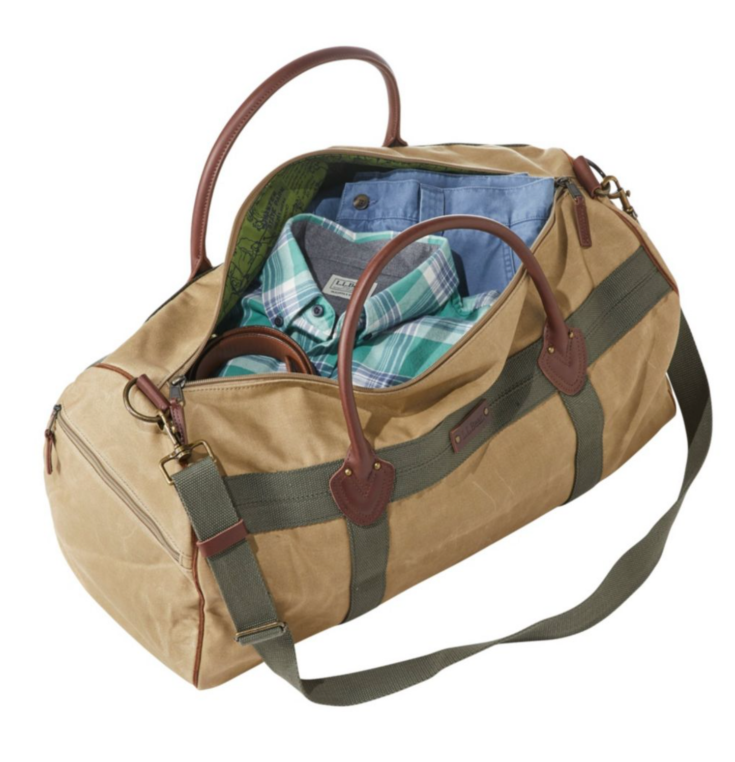 LL Bean Waxed Canvas Duffle Medium