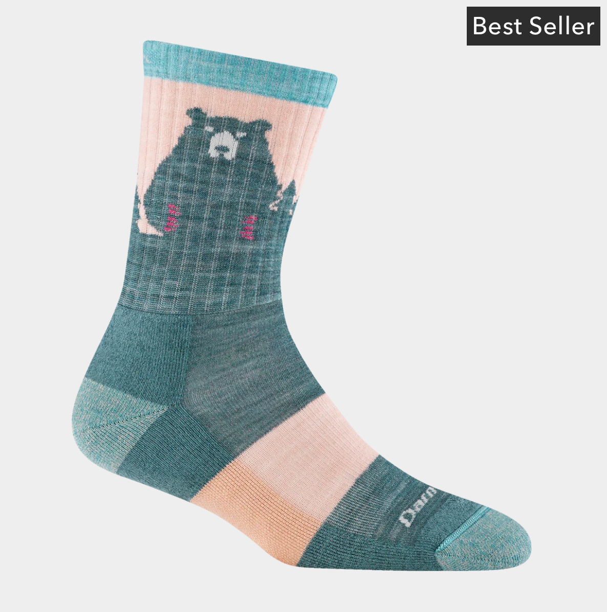 Darn Tough Women's Bear Town Micro Crew Lightweight Hiking Socks