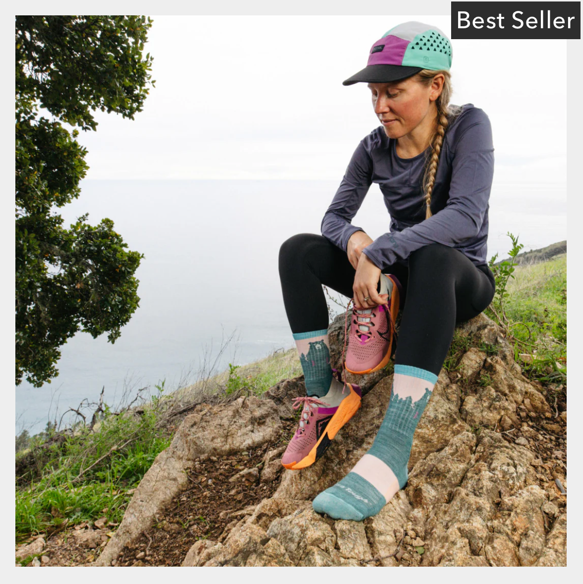 Darn Tough Women's Bear Town Micro Crew Lightweight Hiking Socks