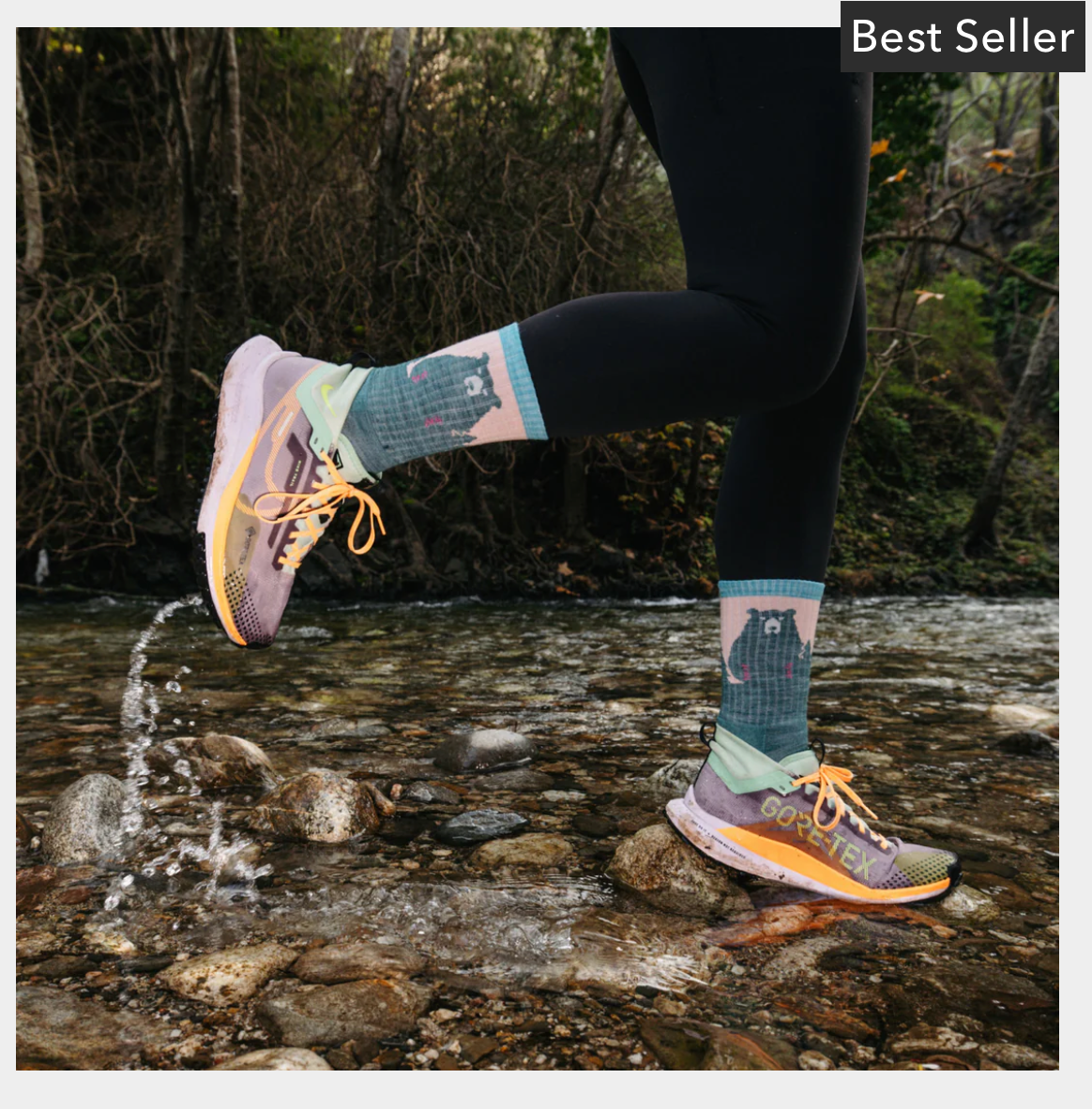 Darn Tough Women's Bear Town Micro Crew Lightweight Hiking Socks