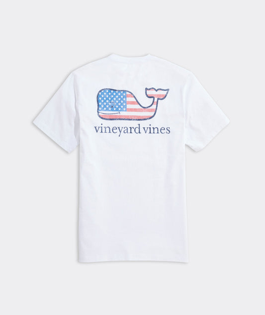 Vineyard Vines Youth Flag Whale SS Tee